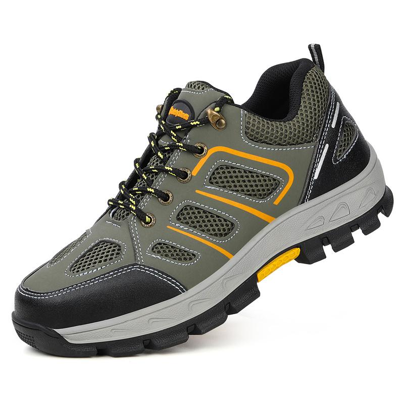 Обувь для скалолазания для мужчин, противоударные, со стальным носком, неразрушаемые, нескользящие, со стальным носком, устойчивые к проколам, мужские ботинки