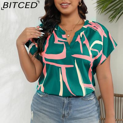 Модная элегантная женская рубашка с коротким рукавом для весны/лета