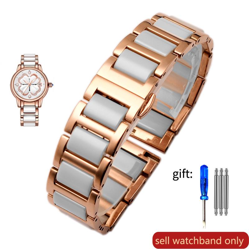 Высококачественный керамический ремешок для часов Rossini Guess Ebo Watch King Браслет из нержавеющей стали 16 18 мм