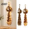 Artistic Wall Decor for Living Room Farmhouse Horse Decor, Boho Head Hanging Ornament with Wood Beads Style Tassels, Rustic Art Bedroom, Light
