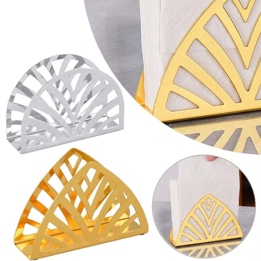 Hollow Nordic Paper Storage Shelf Rust-resistant Vertical Napkin Rack Paper Napkin Dispenser Home