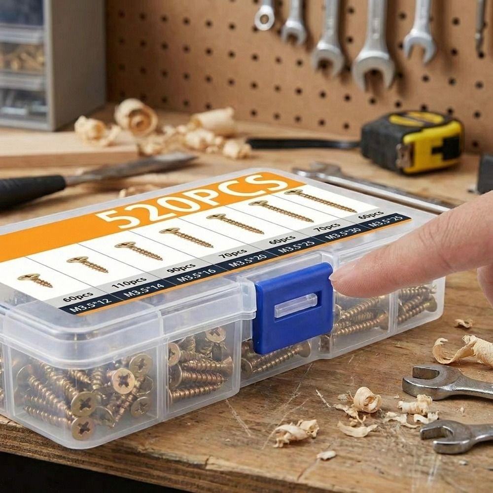 M 3.5 Self-Drilling Wood Screws Carbon Steel Wood Screws Boxed Deck Screws  Deck Building