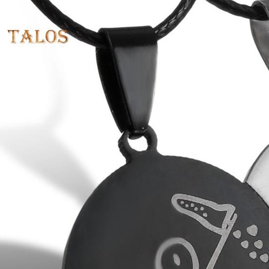 1 пара парных ожерелий с подвеской в виде сердца и символом любви из гальванического сплава, подарок на годовщину ко Дню святого Валентина, украшения на шею