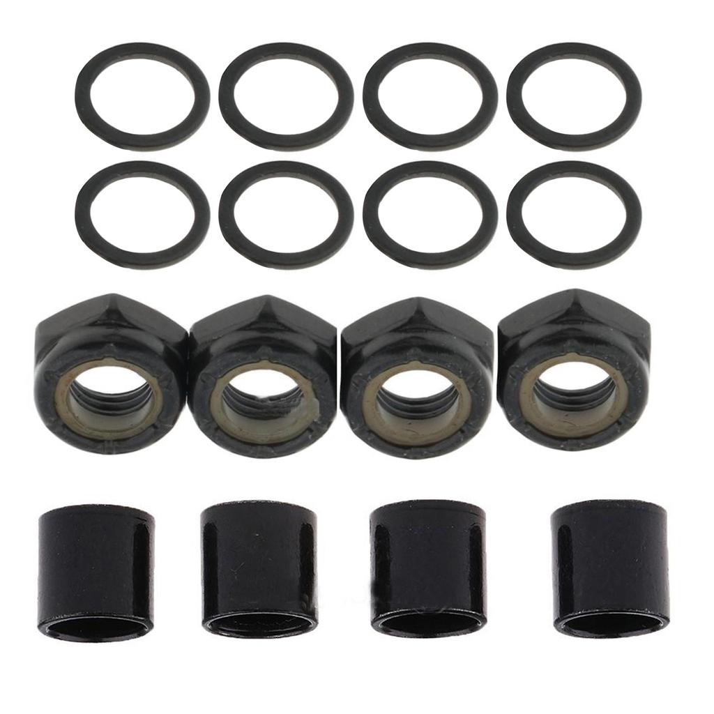 Шайбы для скейтборда, проставки для подшипников, гайки, стандартные аксессуары для скейтборда, металлическая проставка для подшипников скейтборда, набор шайб для грузовиков