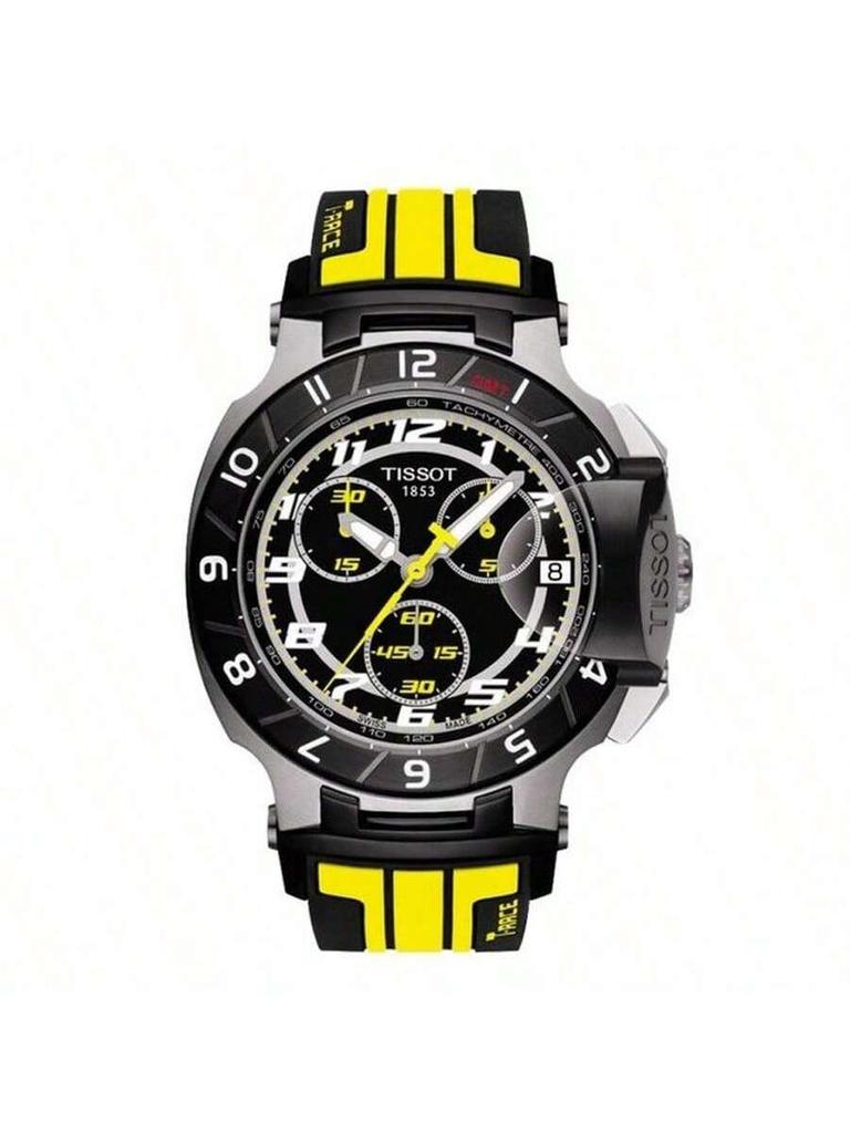 Tissot Мужские кварцевые часы, резиновый ремешок, водонепроницаемость 100 м T048.417.27.057.13