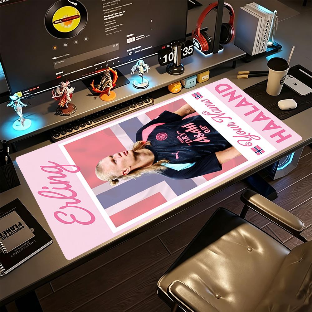 Haaland Personalized Text Mouse Pad Keyboard Pad Desktop Mouse Pad Non-Slip Rubber Base Perfect Gift for Gamers And Professionals