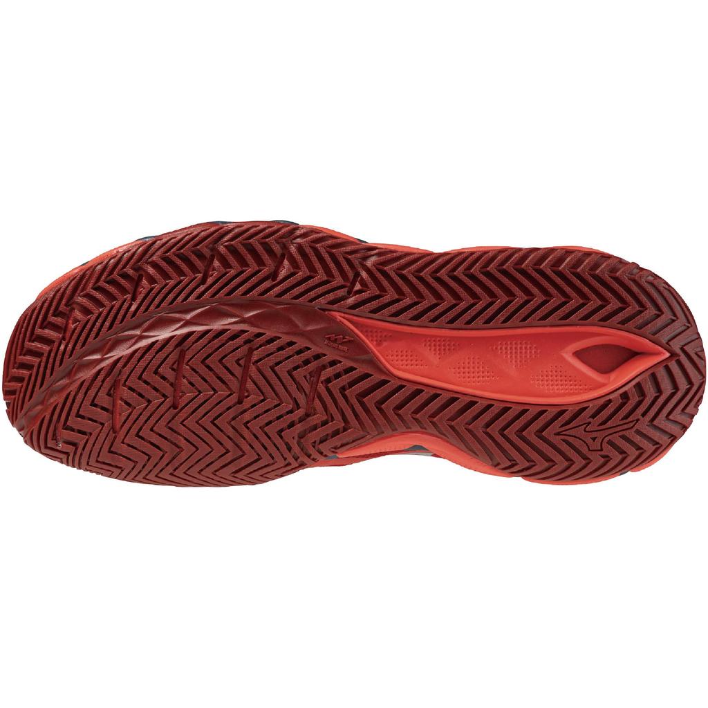 Теннисные кроссовки Wave Enforce TOUR AC для всех типов кортов, клубные мероприятия, легкие, для игры на корте, софт-теннис, хард-теннис, красно-бело-темно-серые, см, 2E [Mizuno] 24.5