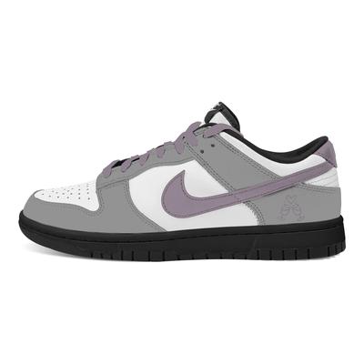 Кроссовки для скейтборда Dunk Gray Purple Affection, износостойкие, низкие, унисекс, серый, белый, DD1391-100(Команда529-)