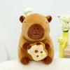 Plush Toy Capybara With French Fries Pp Cotton Stuffed Animal Gift Kids For