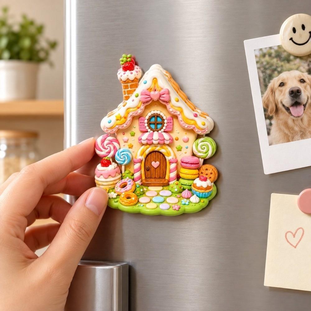 3D Relief Fridge Magnet Cartoon Pattern 3D Refrigerator Stickers Kitchen Decor
