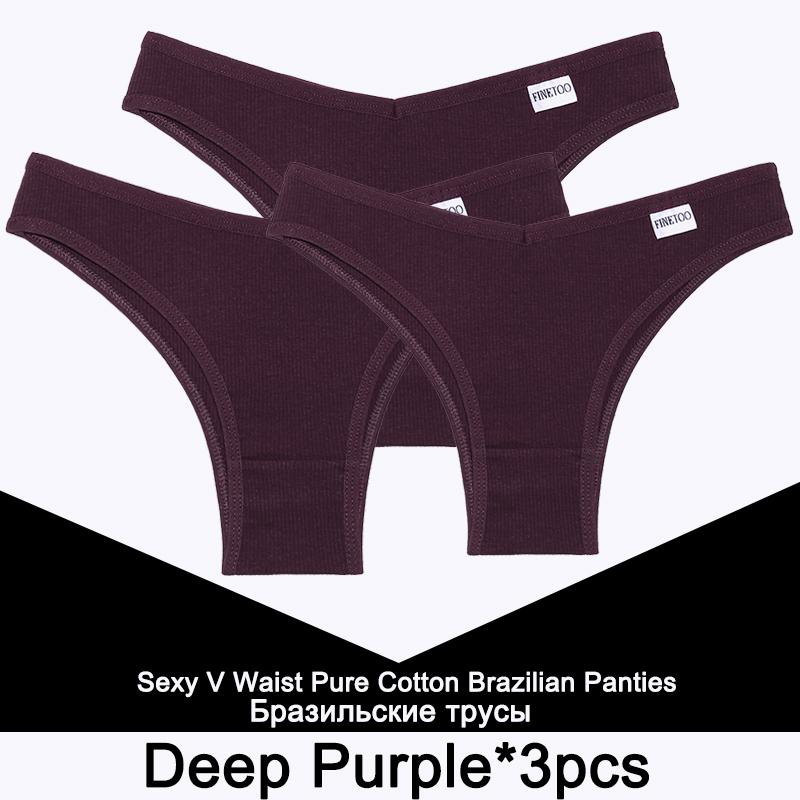 3PCS/Set Panties Women Cotton Lingerie Female Thongs Sexy Underwear Low-Rise Underpant Bikini Brazilian Briefs