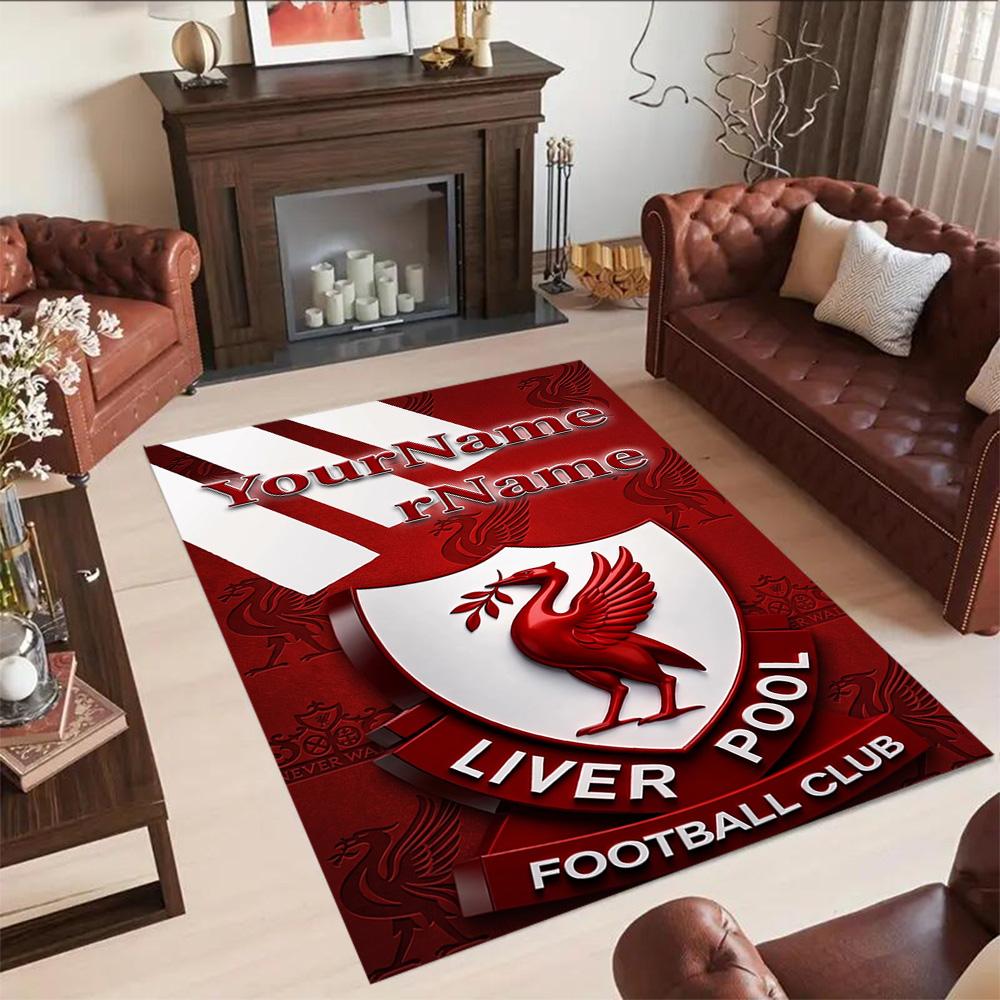 Liverpool Personalized Name Floor Mat Suitable for Playrooms Study room Outdoor Living Rooms Antislip Carpet Anime Office Decor