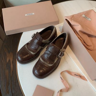 Секунды волосы~ Виноградная мать, Флоренция~ Тяжелая промышленность лошадиная кожа Британский стиль бахрома резные барочные кожаные туфли женские