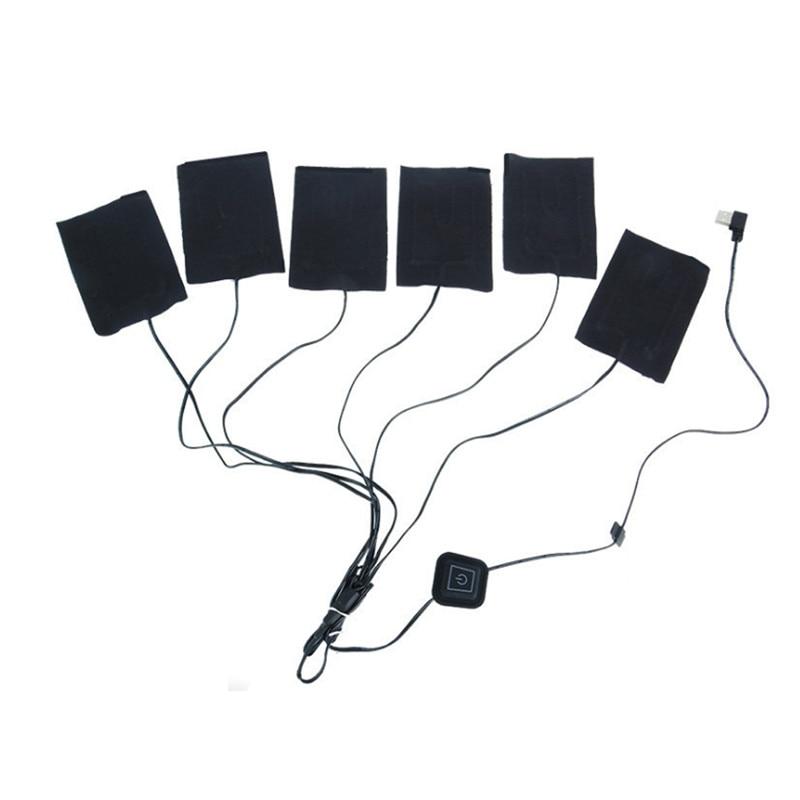 USB-зарядка, электрогрелка для одежды, электрический нагревательный лист с 3-ступенчатой ​​регулируемой температурой для жилета, куртки