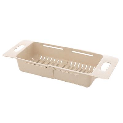 Полая пластиковая кухонная корзина для фруктов, выдвижная овощная корзина, слив для мытья