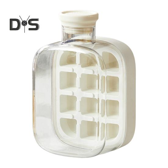 Лоток для льда с крышкой, эффективная форма для приготовления льда для морозильника, легкое извлечение, бесконтактная заливка кубиков льда для напитков, кофе, коктейлей