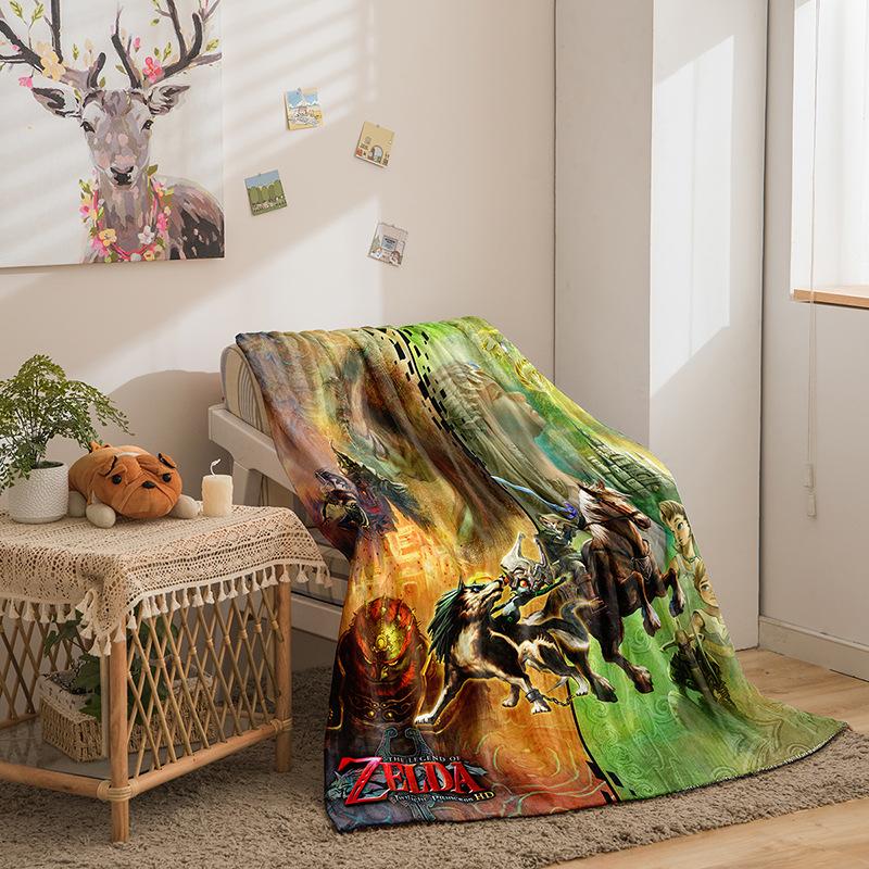 Cartoon Zelda Series Double Sided Flannel 2D Digital Printed Blanket Blanket