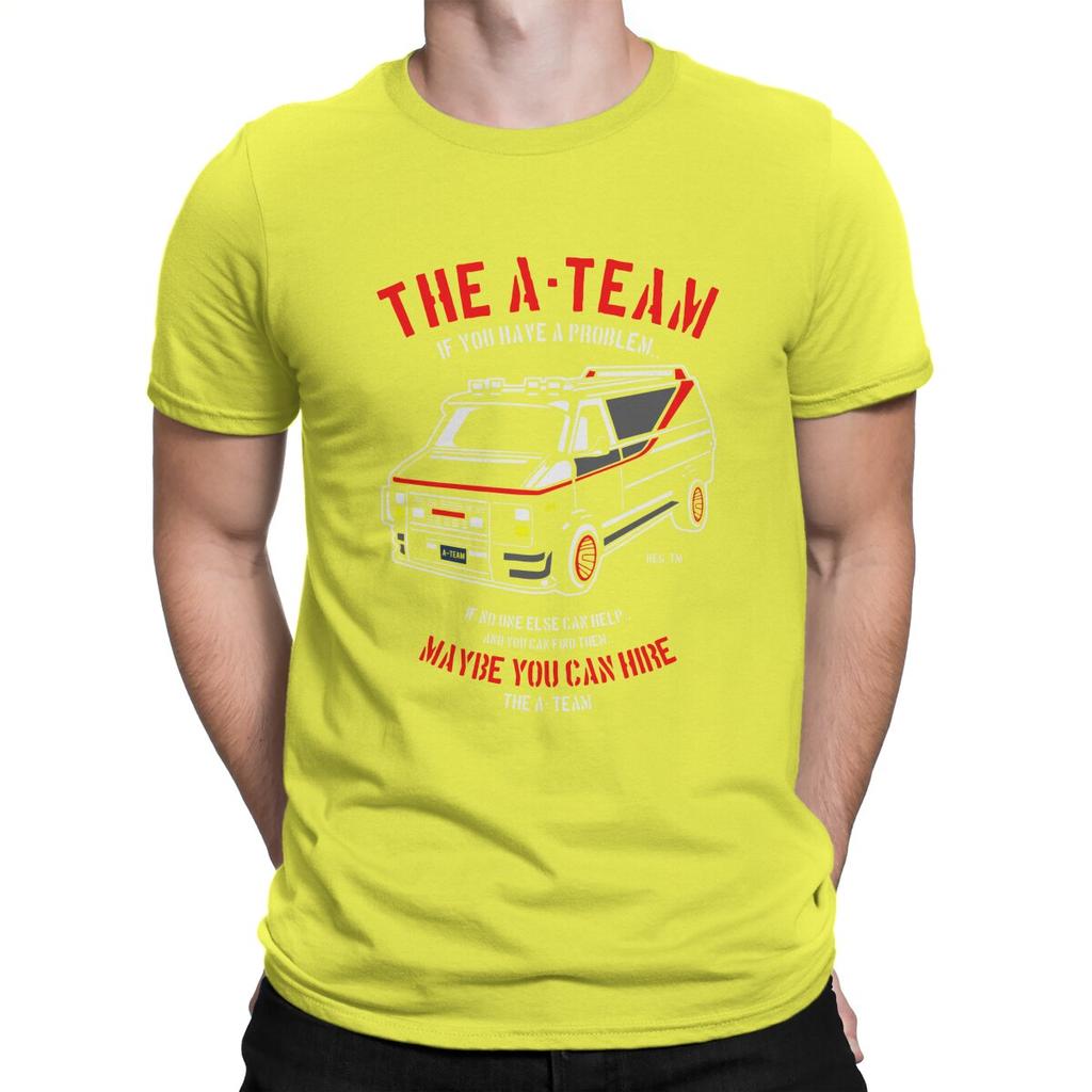 Машап ТВ 80-х Ханниба Мэн Футболка Команда А Безумная футболка Короткий рукав Круглый воротник Футболки Чистый хлопок Принт Одежда