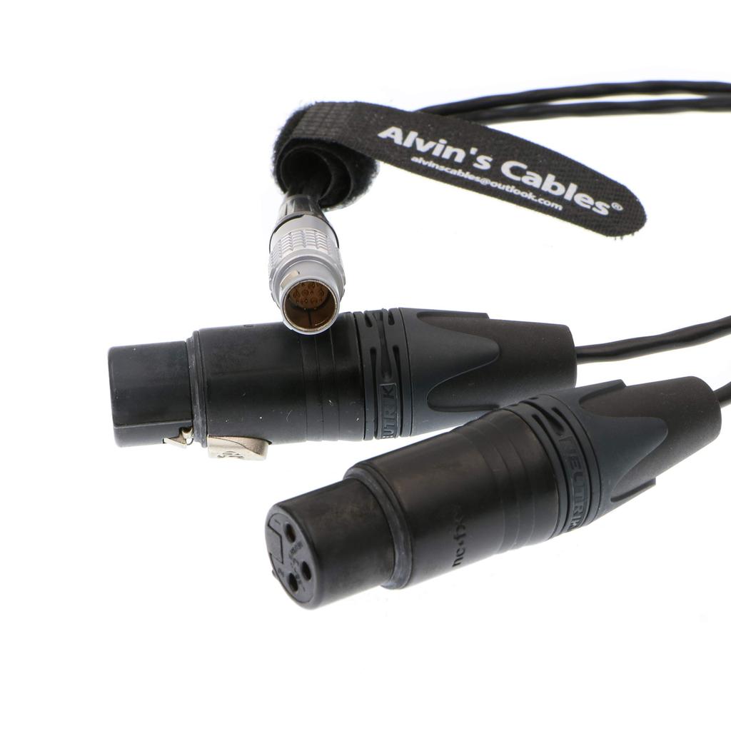 Alvin's Cables XLR Breakout Audio Input Input Cable 10 Pin To Dual XLR 3 Pin Female for Atomos Shogun Monitor Recorder