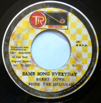 7inch Record BRENT DOWE Same Song Everyday Part II NONE TR Groovemaster Jamaica Reggae Ska Dub Used