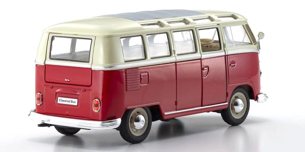Kyosho WELLY Scale Volkswagen T1 Bus 1963 Red Finished Product WE22095SGR 1/24