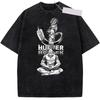 2026 Hot Sale Anime Hunter X Hunter Meruem Tshirt Aizakku Netero Washed Vintage T Shirt Men Women High Quality Cotton Male Short Sleeve Tshirt Top Tee