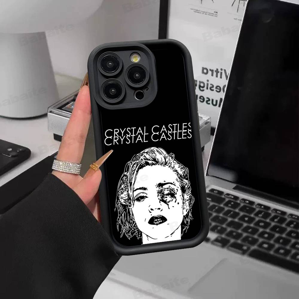 Электронный Браслет Crystal Castles Чехол для Телефона Для IPhone 17 16 15 14 13 12 11 Pro Max Plus Силиконовый Ударопрочный Чехол