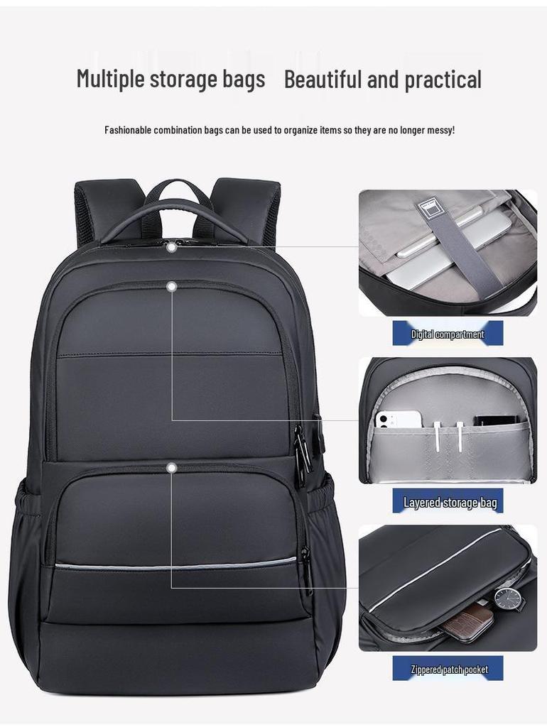 Мужской водонепроницаемый рюкзак большой вместимости для поездок на работу, путешествий и школы