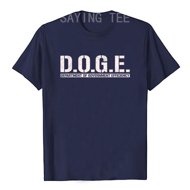 DOGE D.O.G.E. Футболка с принтом 'ДЕПАРТАМЕНТ ГОСУДАРСТВЕННОЙ ЭФФЕКТИВНОСТИ' Юмор Забавные буквы Напечатанная надпись Футболка Графический наряд Топ с коротким рукавом
