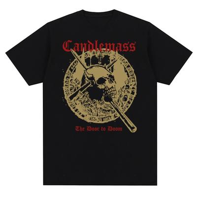 Футболки с короткими рукавами и принтом группы Candlemass, модная повседневная летняя одежда с круглым вырезом в стиле Харадзюку, повседневная мужская футболка