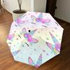 1PC Unicorn Flowers Umbrella-8-Rib Reinforced Portable Folding Travel Suitable for All Seasons Outdoor Daily Use  -J0322