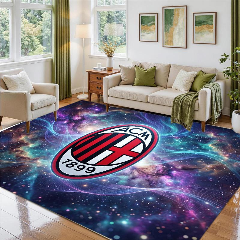 Ковер из хрустального велюра в дизайне AC Milan, мягкий декоративный коврик для прихожей спальни