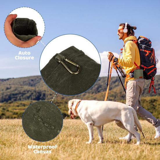 Сумка для лакомства для собак с зажимом, водонепроницаемая, для дрессировки собак, сумка для поощрения в виде змеи, портативная, без помощи рук, для выгула собак, сумка для хранения еды для щенков, на открытом воздухе, с автоматическим закрыванием