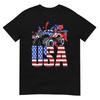 Монстр-трак Мальчики-малыши США Американский флаг 4 июля Унисекс Футболка