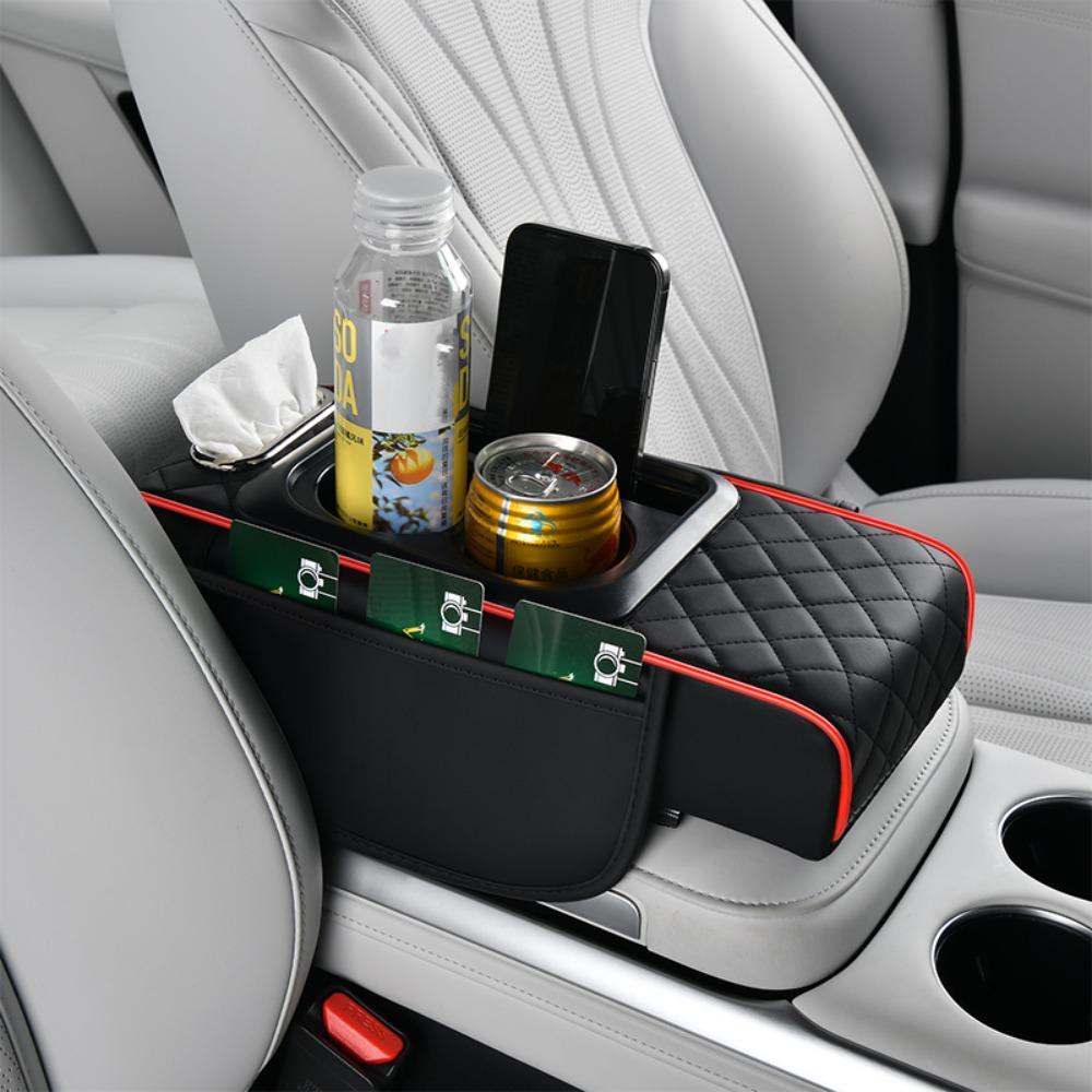Multifunctional Center Console Armrest Cushion Portable Car Armrest Pillow Storage Box Universal