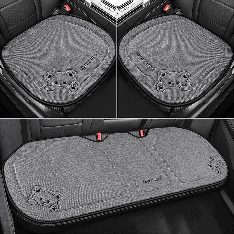1Pcs Breathable Cartoon Bear Car Seat Cover Non-Slip Cushion for Women's Protection