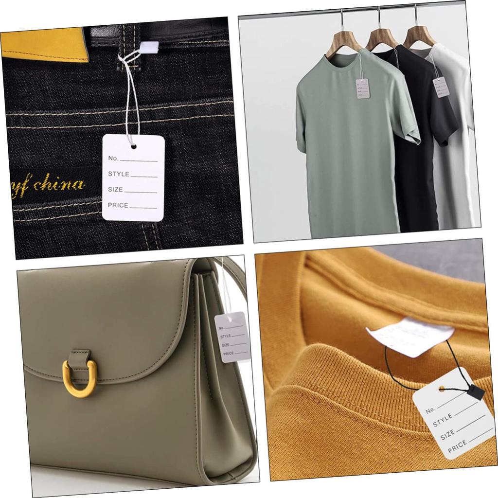 NUOLUX 1000-Piece Clothing Hanging Tag, Easy to Use and Versatile, Slip-On, Pre-Inscribed