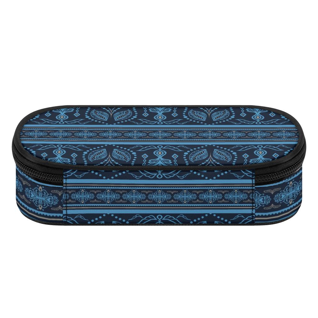 Pen Case 300D Polyester Spacious Storage Easy Open Zipper with Mesh Pocket Removable Divider and Pen Slots for Boys Girls