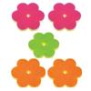 Flower Sponges In 3 Colors, Set of 5