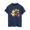 Disney Womens/Ladies Winnie The Pooh Ho Ho Ho Scarf Cotton Boyfriend T-Shirt