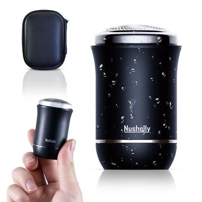 Электрическая роторная бритва Nushelly для чистого бритья, IPX7, с мини-USB и функцией блокировки для предотвращения неправильного использования, идеально подходит для деловых поездок