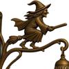 Интерактивная метла для ведьм, дверной звонок с волшебными зельями, звуковые эффекты, легкая установка, праздничное украшение