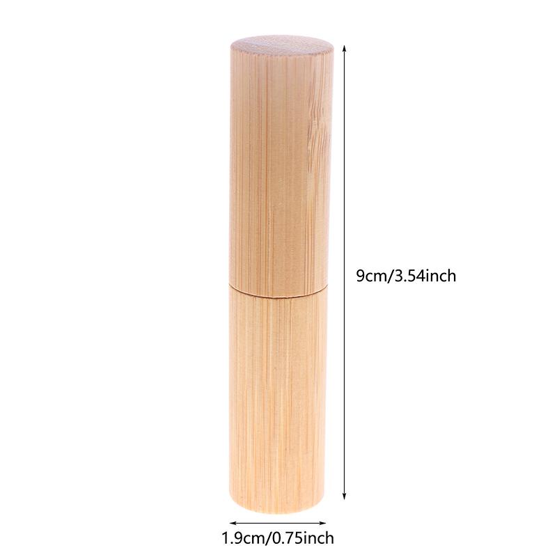 1 Pcs 2.8G Bamboo Lipstick Tube Top Grade Lip Balm Sub Package Diy Empty Bamboo Lipgloss Container