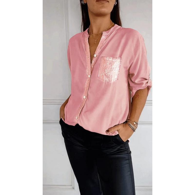 Рубашка со стразами для трансграничных поездок 2024
