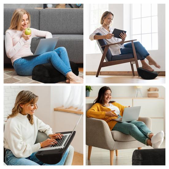 Под столом на работе Подушка для ног 2 Регулируемые по высоте Удобный табурет для ног Облегчение боли в бедрах Моющийся чехол Подставка для ног