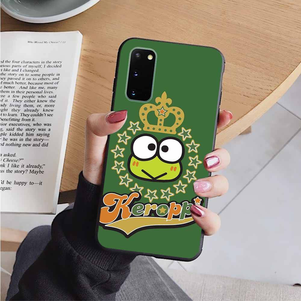 Чехол AH34 Keroppi Black для iPhone 16 15 Plus 14 13 12 11 Pro 8 7 6S SE 5S X XR XS Max Realme C30 C33 C31 9I Huawei Y8P Y9 Sofe Cover