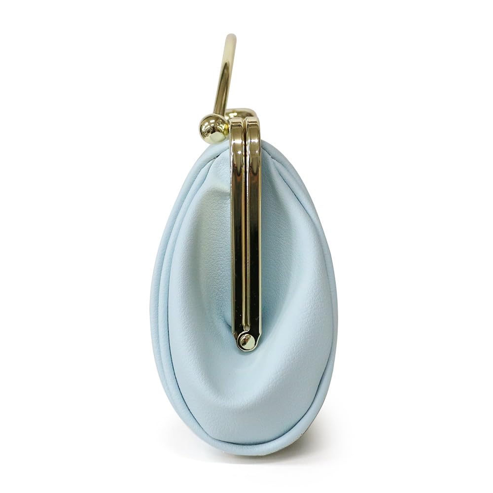 [кафе кимоно] Сумка-клатч Фурисоде с вышивкой пионов, Белая и синяя, На застежке, Элегантная, Хакама, Выпускной, Свадьба, Кимоно 6030006297993