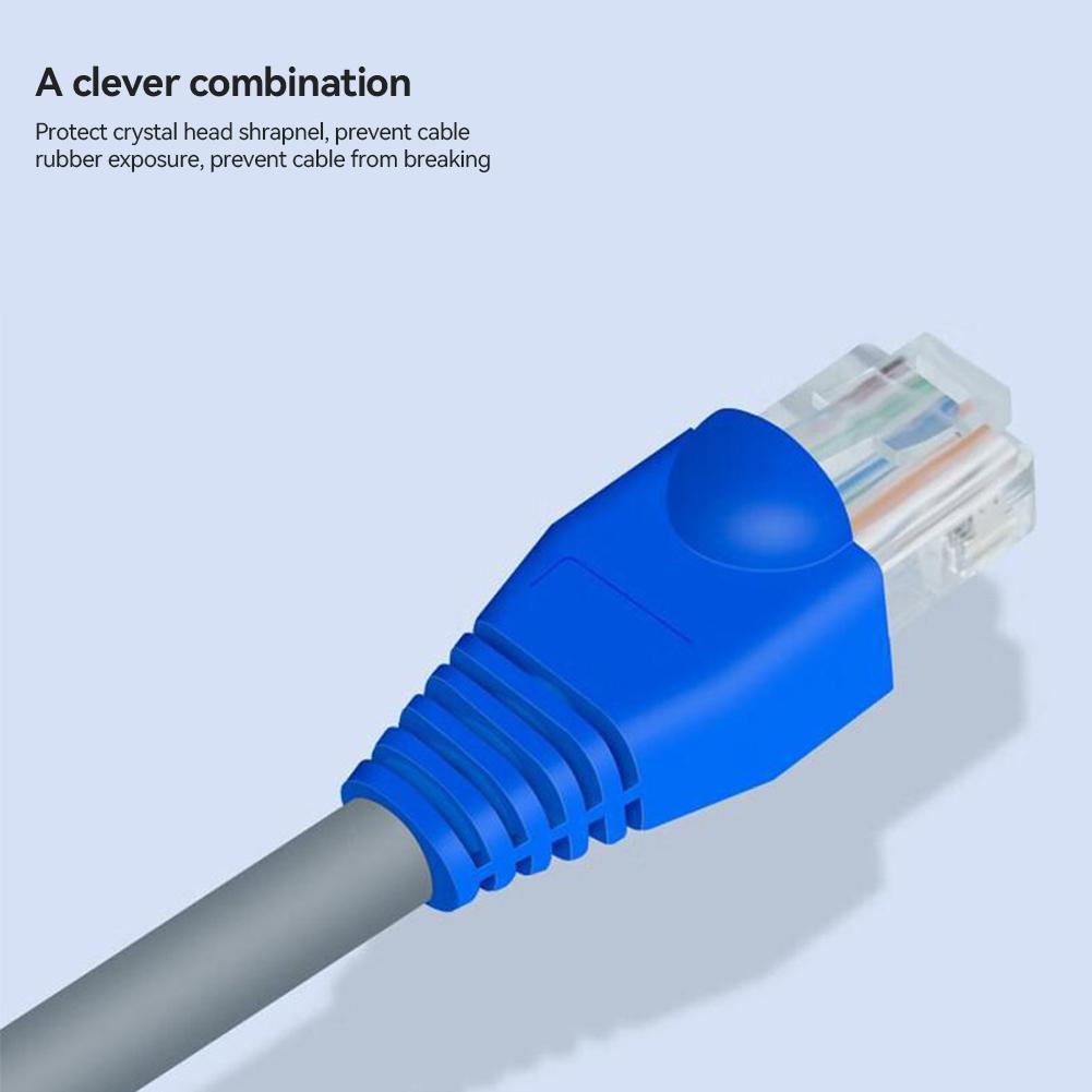 100 шт. разноцветных CAT5E CAT6 RJ45 Ethernet сетевых кабелей защитные чехлы для кабельных разъемов крышки вилки