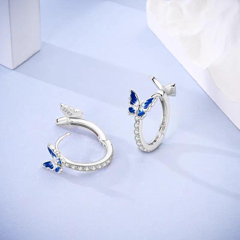 New Earrings DIy Style Earrings High-end Niche Design S925 Silver Earrings, Personalized Jewelry Gift