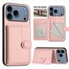 For iPhone 17 Pro Case RFID Blocking Card Holder Kickstand TPU+PU Leather Phone Back Cover